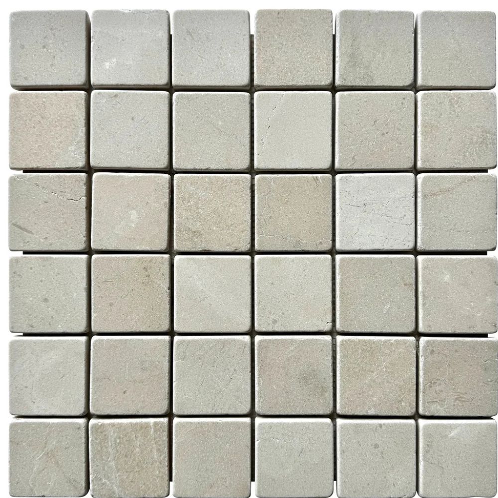 (SAMPLE) ROCK SQUARE 50X50MM CREMA MARFIL TUMBLED 31*31