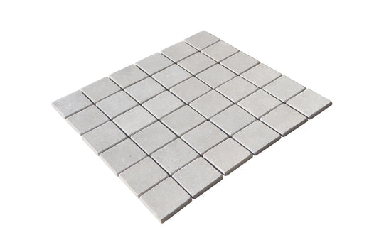ROCK SQUARE 50X50MM FRENCH GREY TUMBLED 31*31