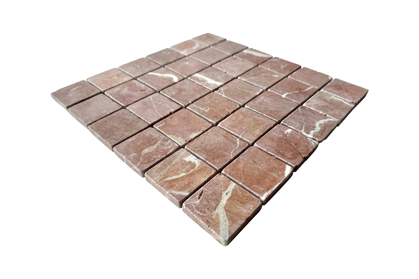 ROCK SQUARE 50X50MM ROSSO VERONA TUMBLED 31*31
