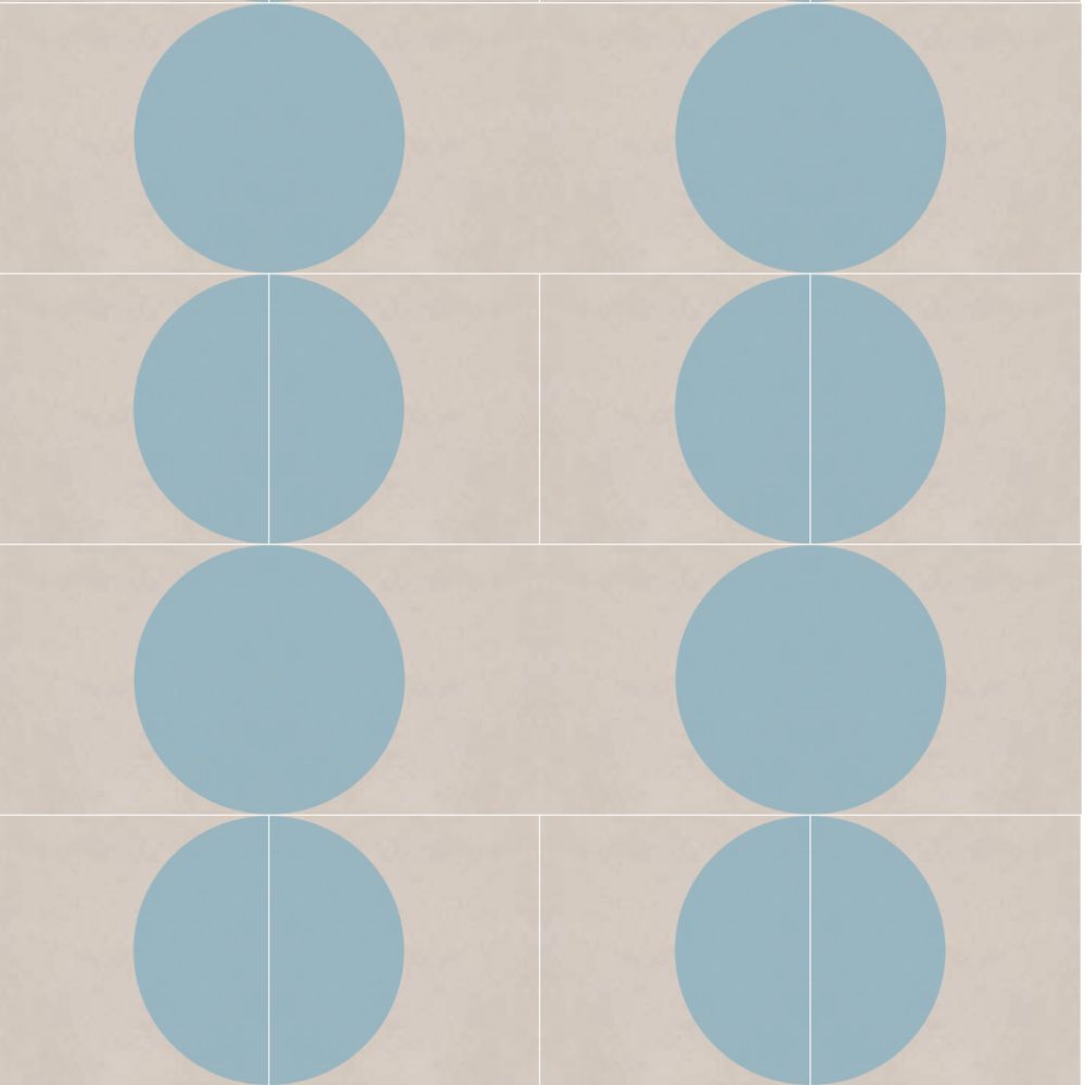 SERENA TAUPE DOT AQUA 15*15