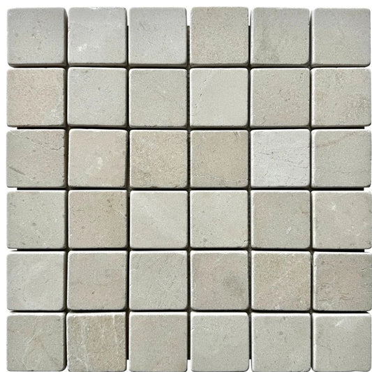 ROCK SQUARE 50X50MM CREMA MARFIL TUMBLED 31*31