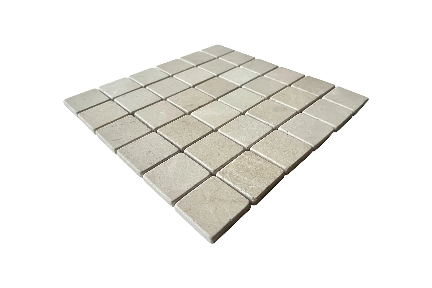 ROCK SQUARE 50X50MM CREMA MARFIL TUMBLED 31*31
