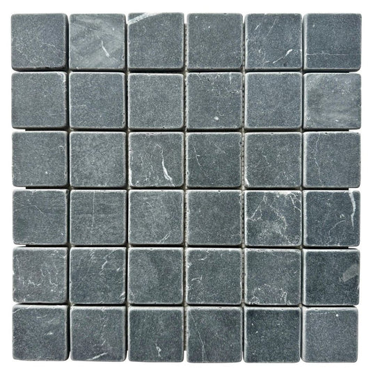 ROCK SQUARE 50X50MM NERO MARQUINA TUMBLED 31*31