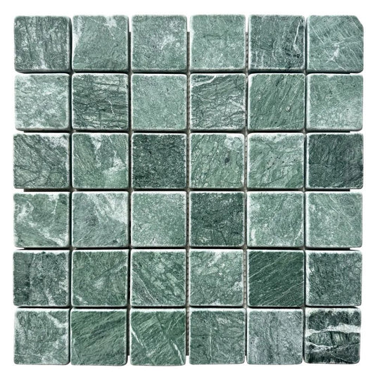 ROCK SQUARE 50X50MM TAJ GREEN TUMBLED 31*31