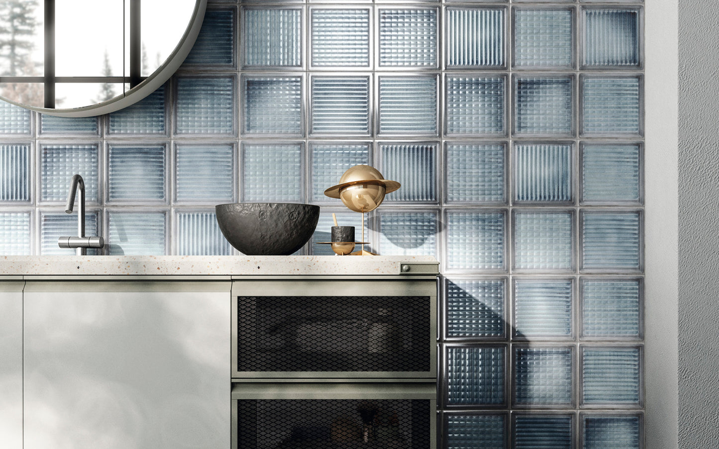 glass block azure 20*20